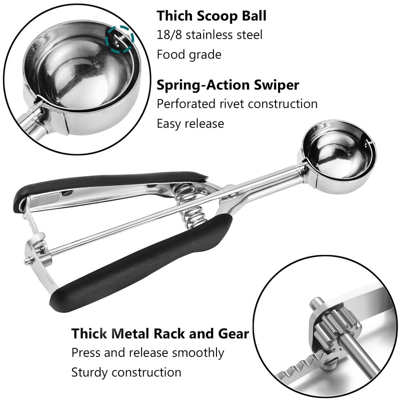 JUNADAEL J Small Cookie Scoop 1 Tablespoon, Cookie Dough Scoop,