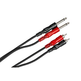 Hosa Stereo Intercon Dual 1/4Ints to Dual Rca4M