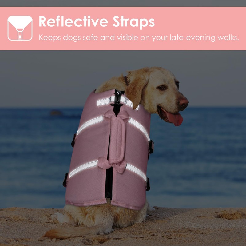 AOFITEE Dog Life Jacket Large, Dog Life Vest for Swimming