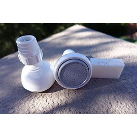 2 Pack - Siroflex 4 Row Shower Head with Reya Mia handmade soap bundle