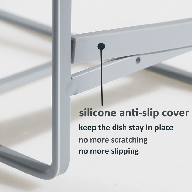 MINGFANITY 4PCS Plate Holders Organizer, Metal Dish Storage Dying Display