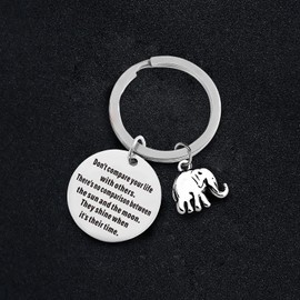 Inspirational Gifts Don't Be Discouraged Keychain Keyring Birthday Graduation Christmas Encouragement Gifts, Don’t Compare, Medium