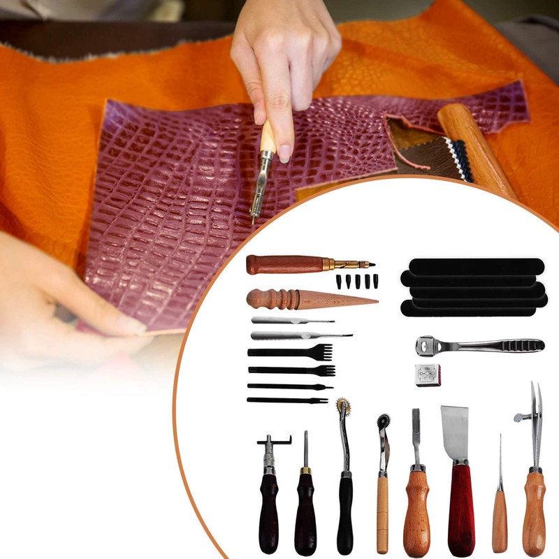 WedDecor Leather Craft Hand Tool Set, Leather Sewing Tools, DIY