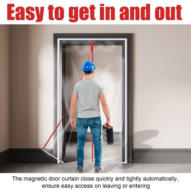 Preboun 3 Sets Dust Barrier Magnetic Dust Barrier Door Kit