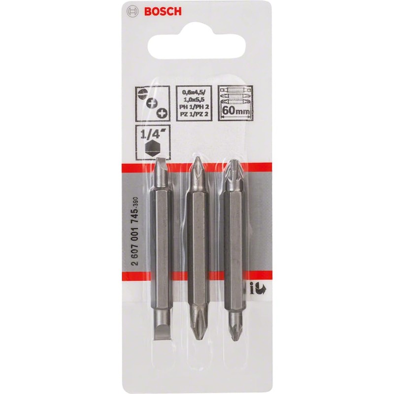 Bosch Accessories 2607001745 Double-Ended Bit Set (3-Piece)