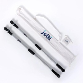 QVC Jetti Weighted Walking Poles w Bag and 2 Light Attachments - Color: Gray, Size: Petite