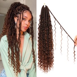 8 Packs Goddess Faux Locs Crochet Hair-24 Inch Boho Soft Locs Crochet Hair for Black Women (T30, 24 Inch(Pack of 8))