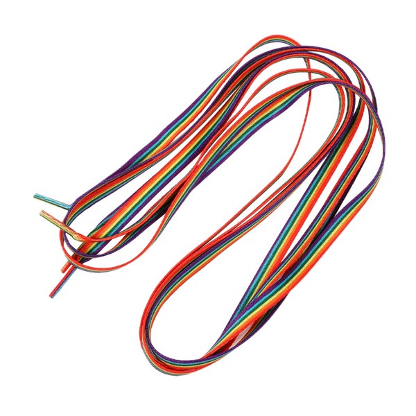 PACKOVE Rainbow Gradient Vertical Stripes Shoelaces High Grade Shoe Laces