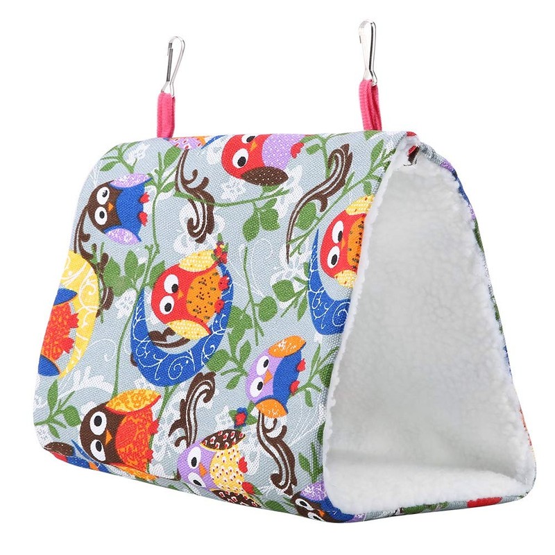 Pet Bird Nest Hammock Warm Soft Hanging Cave House Triangular