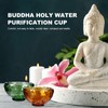 IMIKEYA 4pcs Buddhist Water Offering Bowl Crystal Holy Water Bowl