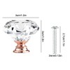 [12 PCS] Rose Gold Base Crystal Clear Glass Cabinet Drawer