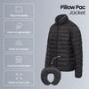 Weatherproof Women's Packable Puffer Jacket with Travel Neck Pillow -