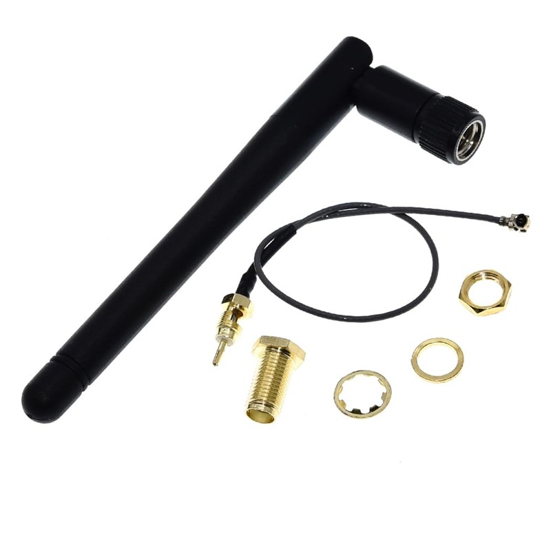 Hailege 2pcs SMA to IPEX 2.4G WiFi Antenna 2.4GHz 3dBi