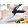 Digitaland No Cutting Board Clever Cutter with Wall Stand, Black