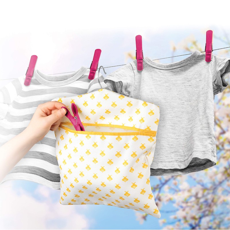 Kleeneze® KL081575EU7 Bee Design Hanging Peg Bag | Easy Hanging