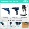 LEKOMESH Diamond Core Drill Bits Set 4pcs Tile Hole Saw