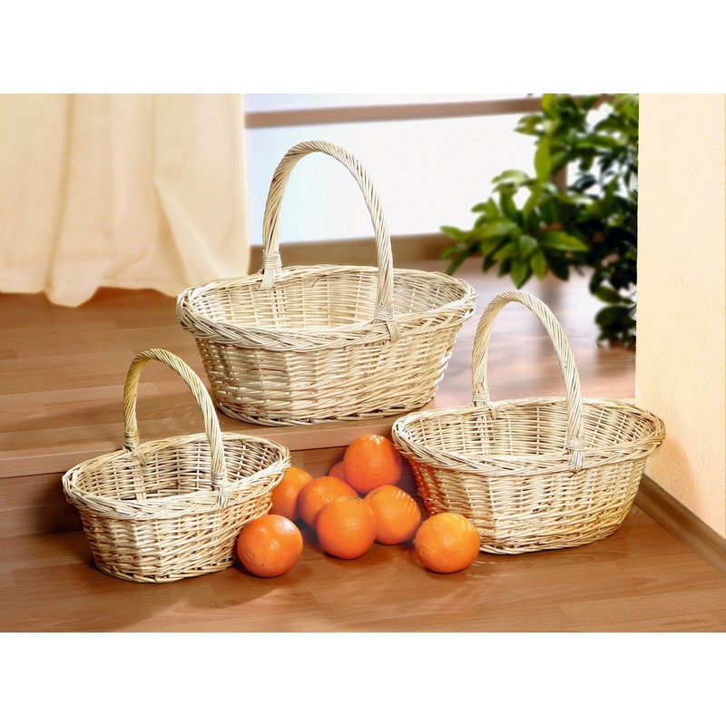 Basket "Natural White" Medium Shopping Basket, Ironing Basket