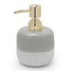 Asashizen Ceramic Soap Dispenser Grey and White Two Tone with