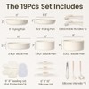 Chef Power Ceramic Cookware Set Non Toxic with Detachable Handles,