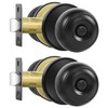 RAZCC Privacy Door Knobs, 2 Pack Matte Black Door Knobs