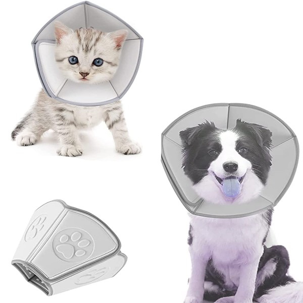 MEISIO Collar Soft Cotton Protective Cat Cone, Dog Cone Adjustable