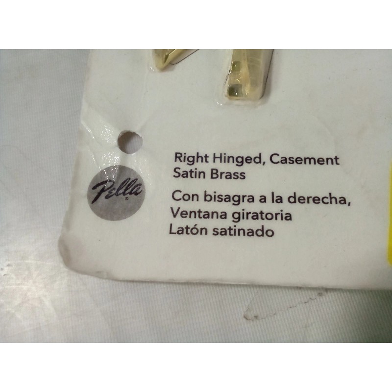 Pella Right Hinged, Casement Satin Brass - 82DL0200