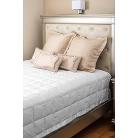 Downtown Feather Classic White Down Blanket (Queen 90" x 96", White)