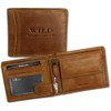 Bag Street Men's Wallet, Rustic cowhide leather, 5453 - Brown