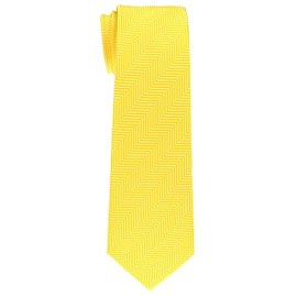 Retreez Boys Woven Tie Herringbone Striped - 8-10 Years, yellow