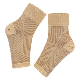 WOONEKY Breathable Elastic Compression Socks for Women Men Ankle Support for Sports Plantar Relief S/M