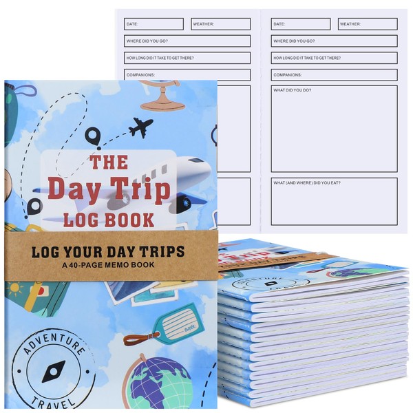 Jetec 12 Pcs Compact Travel Notebooks and Journals Vacation Road
