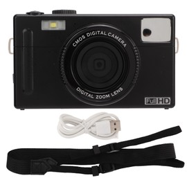 CD R1 1080P FHD Micro Single Camera Portable Mirrorless Camera 16X Digital Zoom 48MP with 3in LCD Display Monitor Noir