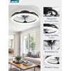 LEDIARY 20 Inch Low Profile Ceiling Fans with Lights and