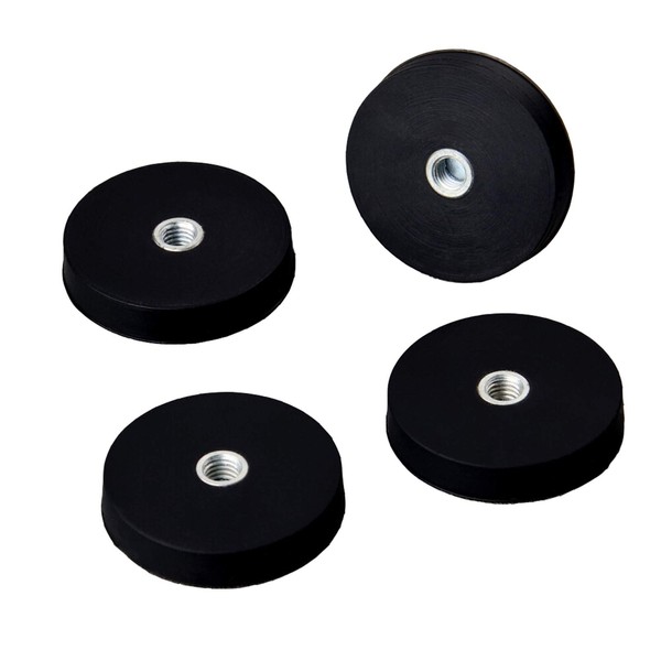 MUTUACTOR 4PC Powerful Neodymium Magnet with Rubberised Magnets Waterproof Internal