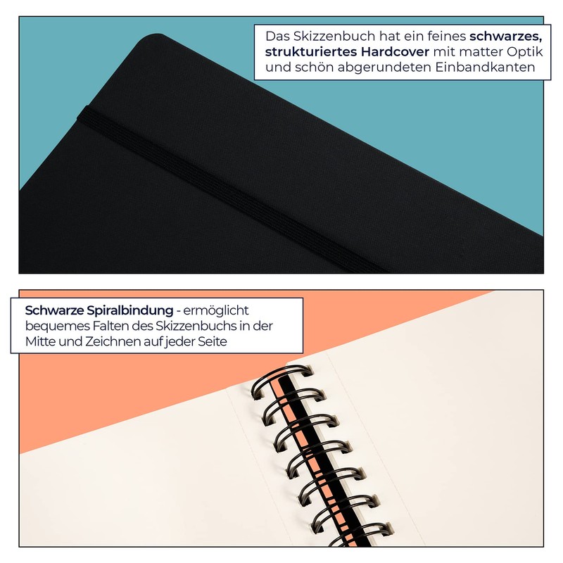 Lobome Sketchbook A5 | 64 Sheets Mixed Media Sketchbook |