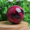 Acxico 1Pcs Peach Blossom Stone Jade Ball Crystal Sphere Healing