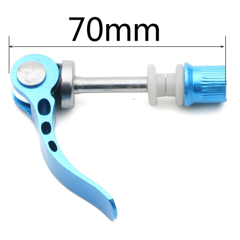 Blue Aluminum Alloy Bike Seat Clamp, M6 × 65mm Bicycle