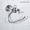 WOLIBEER Crystal Toilet Paper Holder, Polished Chrome Tissue Paper Holder