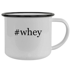 #whey - 12oz Hashtag Camping Mug Stainless Steel, Black
