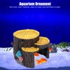 Resin Mini Stump Shape Hiding Hole Wooden Cave Artificial Aquarium