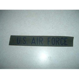 Embroidered Patch - Patches for Women Man - Military US AIR Force USAF Name Green Black Letters