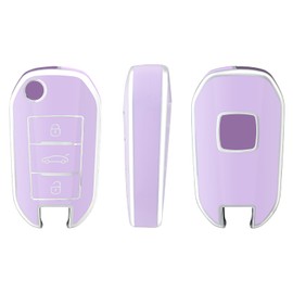 OFFCURVE Key Case Car Key Cover Key Cover Key Case Key Protective Cover Fits Peugeot 208 307 308 407 508 2008 3008 5008 Traveller Citroen C3 C4 C4L C5 DS6 Picasso Ople