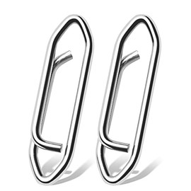 AMYSPORTS High Strength Fishing Snap Saltwater Stainless Connector Snaps Swivels Tackle Steel Power Fishing Clip Lure Quick Change White Nickel 50pcs 121lbs