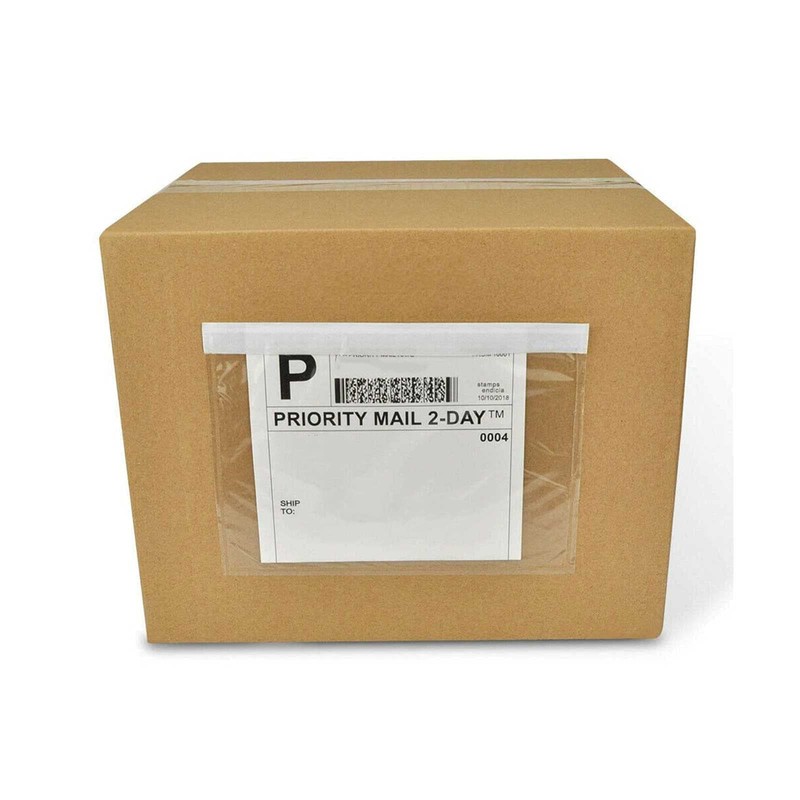 7.5'' x 5.5'' Packing List Pouches, Shipping Label Envelopes Clear