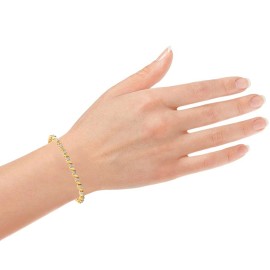 Beyond Brilliance 1/2 Carat ‘S’ Design Round Natural Diamond Bracelets in Gold-Plated Silver