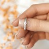 HOLINSE Cross Ring for Women, Engrave Let Go & Let