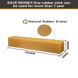 Sruhrak 40mm x 40mm x 200mm Abrasive Cleaning Stick for Sanding Belts & Sanding Discs | Natural Rubber Build | A Must Have Sandpaper Cleaning Block