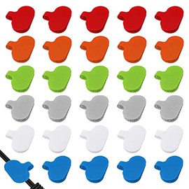 30 PCS Cable Labels, Multi-Color Write On Cord Labels Wire Tags for Electronics, Computers Cable Management and Identification