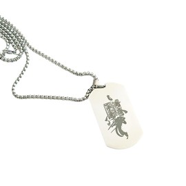 Rcwgkj Tao RCWG Chinese Feng Shui Amulet Necklace, Safety Healthy Amulet, Safety Talismans, Safety Health Lucky Charm, Mens Military Army Dog Tag Pendant Necklace