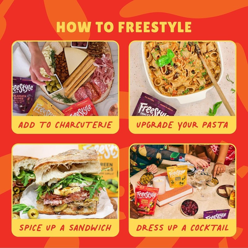 Freestyle Snacks Olives Green Hot Spicy 4 OZ